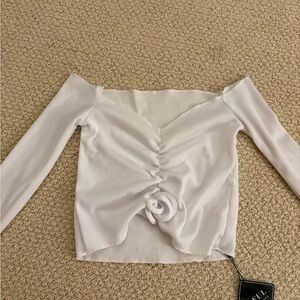 Elegant White Off-Shoulder Top